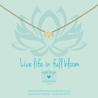 Heart to get N258LOT15G Ketting Live Life in Full Bloom Lotus zilver goudkleurig