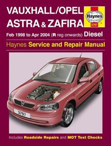 Haynes Werkplaatshandboek Vauxhall/Opel Astra & Zafira diesel (Feb 1998-Apr 2004) 3797
