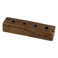Dinerkaarshouder hout 4 kaarsen 29,5x7 cm Gehlmann - Gehlmann