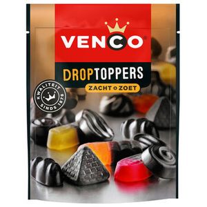 Venco Venco - Droptoppers Zacht Zoet 215 Gram 10 Stuks
