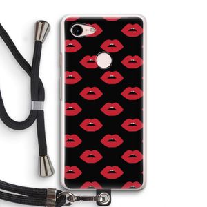 Lips: Pixel 3 Transparant Hoesje met koord