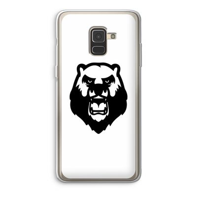 Angry Bear (white): Samsung Galaxy A8 (2018) Transparant Hoesje