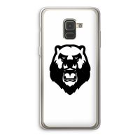 Angry Bear (white): Samsung Galaxy A8 (2018) Transparant Hoesje