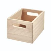 iDesign - Opbergbox met Handgrepen, 19 x 25.5 x 15 cm, Paulownia Hout,