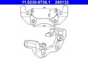 Houder, remklauw 11023007361