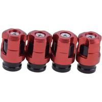 TT-products ventieldoppen Screw-on Red aluminium 4 stuks rood - thumbnail