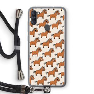 Pony: Samsung Galaxy A11 Transparant Hoesje met koord