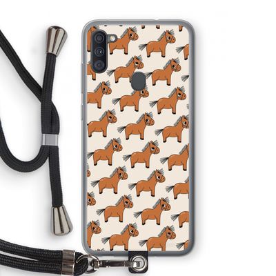 Pony: Samsung Galaxy A11 Transparant Hoesje met koord
