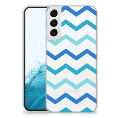 Samsung Galaxy S22 Plus | TPU bumper | Zigzag Blauw