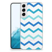 Samsung Galaxy S22 Plus | TPU bumper | Zigzag Blauw