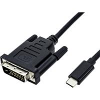 ROLINE USB type C - DVI adapterkabel, M/M, 1 m