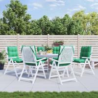 VidaXL Stoelkussens 6 st lage rug oxford stof groen