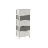 Ladekast Home ESPRIT Wit Grijs 40 x 29 x 90 cm