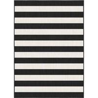 Interieur05 Buitenkleed Stripes zwart|wit dubbelzijdig - 240x340 cm