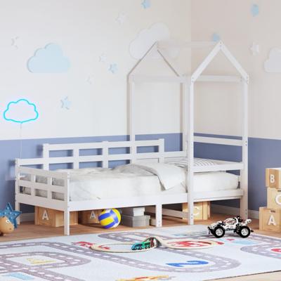 Slaapbank met bedhuis 80x200 cm massief grenenhout wit
