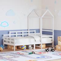 Slaapbank met bedhuis 80x200 cm massief grenenhout wit