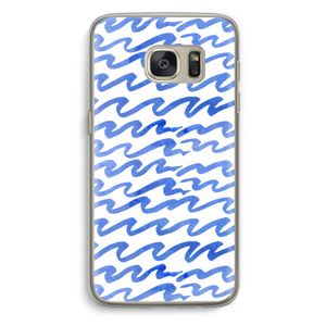Blauwe golven: Samsung Galaxy S7 Transparant Hoesje