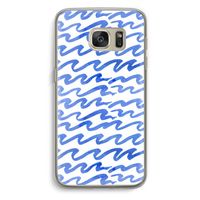Blauwe golven: Samsung Galaxy S7 Transparant Hoesje