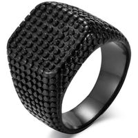Titanium Zegelring heren Zwart Titanium Zegelring heren Zwart