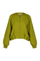 Luun jacquard jacket - dark lime - 13477