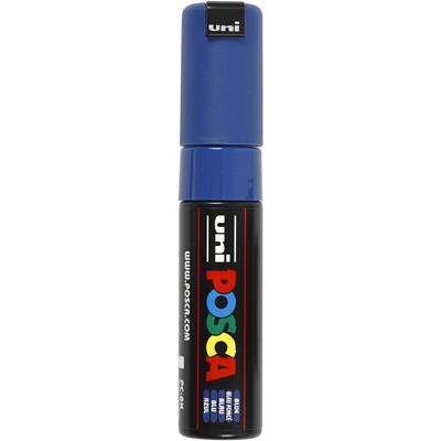 Uni-Posca Posca marker, afm pc-8k, lijndikte 8 mm, breed, blauw, 1 stuk
