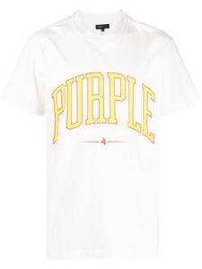 Purple Brand t-shirt en coton à logo imprimé - Blanc