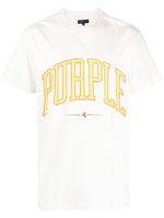 Purple Brand t-shirt en coton à logo imprimé - Blanc - thumbnail