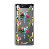 Kleurrijke papegaaien: Samsung Galaxy A80 Transparant Hoesje