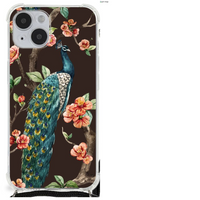 iPhone 14 Plus Case Anti-shock Pauw met Bloemen - thumbnail