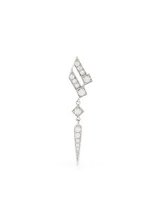 STATEMENT PARIS boucle d'oreille pendante Stairway pavée de diamants - Argent