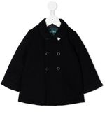 familiar manteau en laine à boutonnière croisée - Bleu
