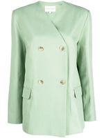 Loulou Studio blazer croisé à design sans col - Vert