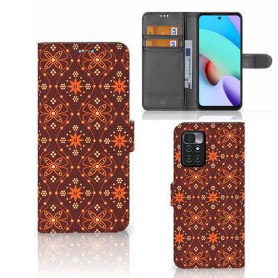 Xiaomi Redmi 10 | Telefoon Hoesje | Batik Brown