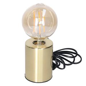 Tafellamp Goud - metaal - IP20 schakelaar - 7.5 x 7.5 x 10 cm - inclusief LED Retro lamp