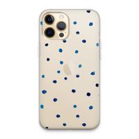 Blauwe stippen: iPhone 13 Pro Max Transparant Hoesje