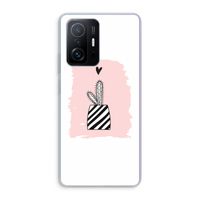 Zwart-wit cactus: Xiaomi 11T Transparant Hoesje
