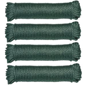 AMIG paracord touw - 4x - 20 meter - D5mm - 110kg - polypropyleen - groen