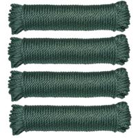 AMIG paracord touw - 4x - 20 meter - D5mm - 110kg - polypropyleen - groen