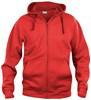 Clique 021034 Basic Hoody Full zip - Rood - 4XL