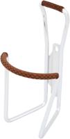CONTEC Ct bottle cage retro cl. silver w. leather