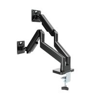 Full-motion dubbele monitorarm met gasveer, 17“-32&apos;&apos;, zwart