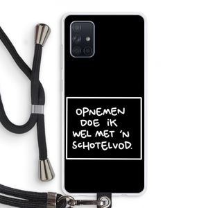 Schotelvod: Samsung Galaxy A71 Transparant Hoesje met koord