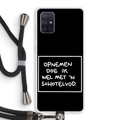 Schotelvod: Samsung Galaxy A71 Transparant Hoesje met koord