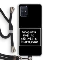 Schotelvod: Samsung Galaxy A71 Transparant Hoesje met koord
