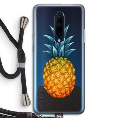 Grote ananas: OnePlus 7 Pro Transparant Hoesje met koord