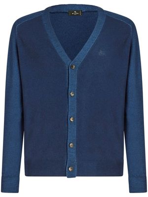 ETRO cardigan en laine vierge - Bleu