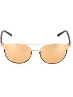 Linda Farrow lunettes de soleil à verres miroirs - Métallisé