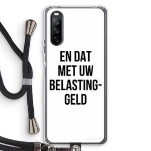 Belastinggeld: Sony Sony Xperia 10 III Transparant Hoesje met koord