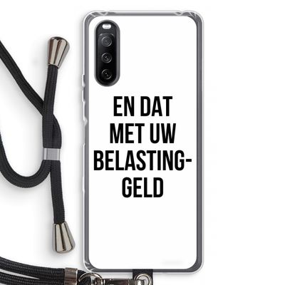 Belastinggeld: Sony Sony Xperia 10 III Transparant Hoesje met koord