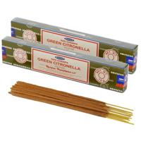 Satya Nag Champa wierrook stokjes citronella geur - 30x - Lichaam in balans - Meditatie - thumbnail